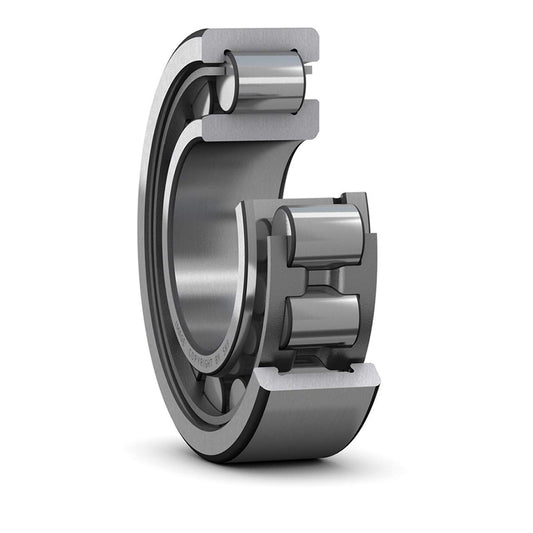 SKF NJ 309 ECJ/C3 Cylindrical Roller Bearing. Single Row. Removable Inner Ring. Flanged. Straight Bore. High Capacity. C3 Clearance. Steel Cage. Metric. 45mm Bore. 100mm OD. 25mm Width